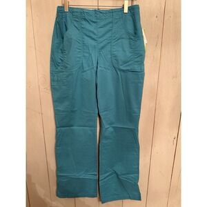 New Landau Stretch Womens Green Blue Or Tan Scrub Pants Drawstring SML 2036 H15